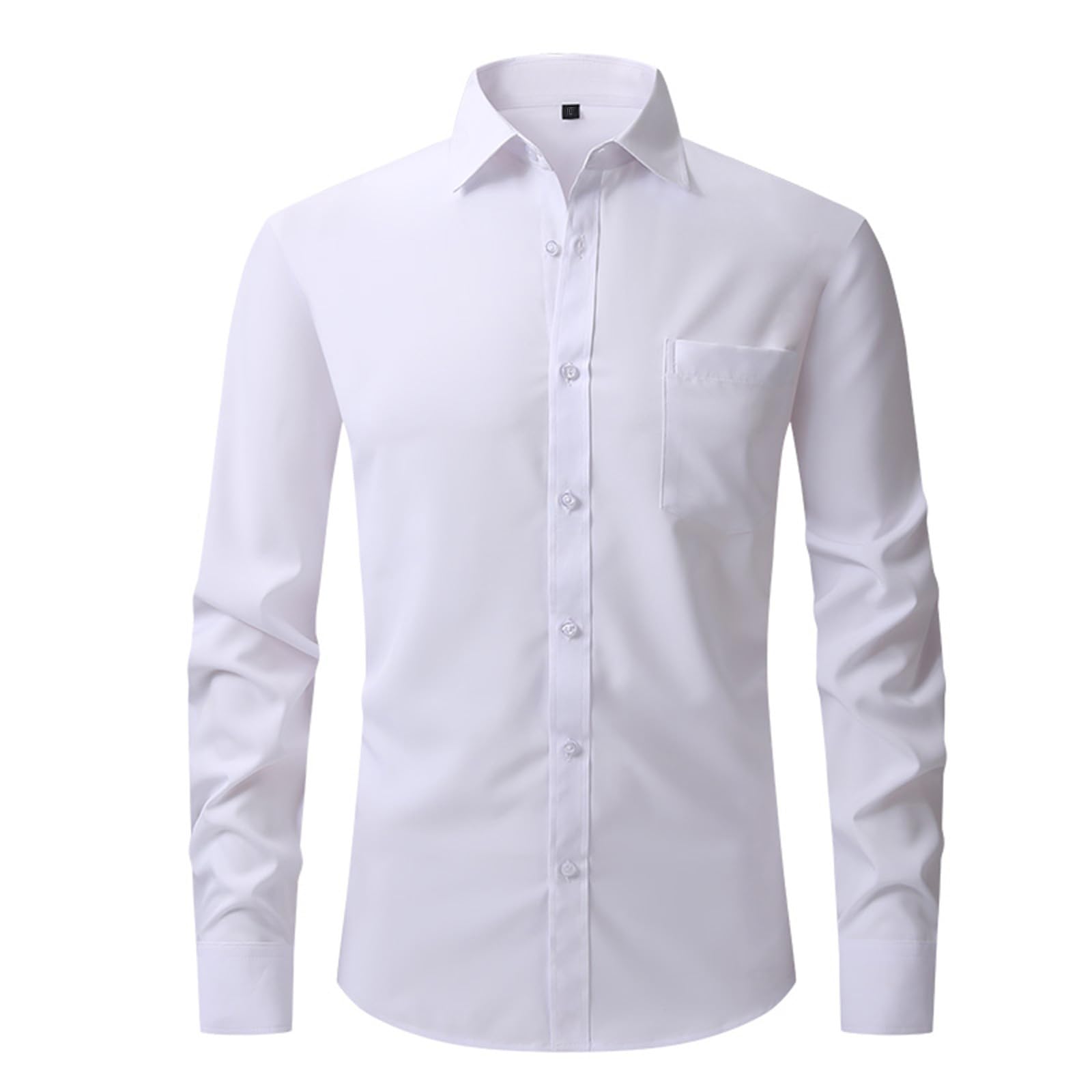 Dress Shirts for Men Casual Long Sleeve Button Down Shirts Wrinkle-Free Stretch Slim Fit Formal Business Blouse Tunic