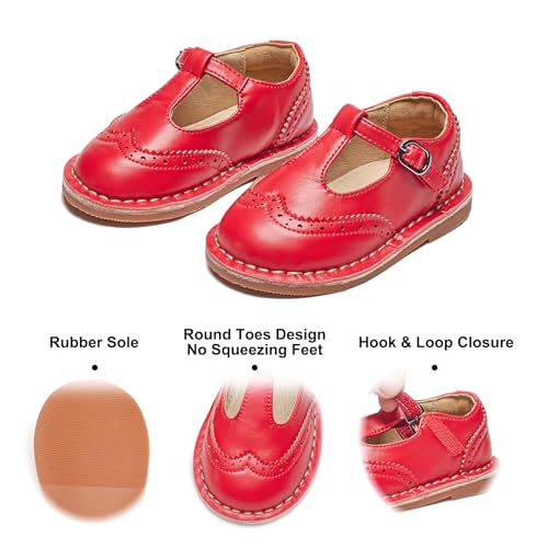 Image of Felix & Flora Toddler Little Girl Princess Dress Shoes-Mary Jane Flats for Girl Party School Shoes