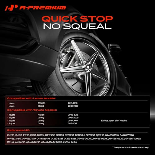Image of A-Premium Front and Rear Ceramic Brake Pads Compatible with Lexus & Toyota