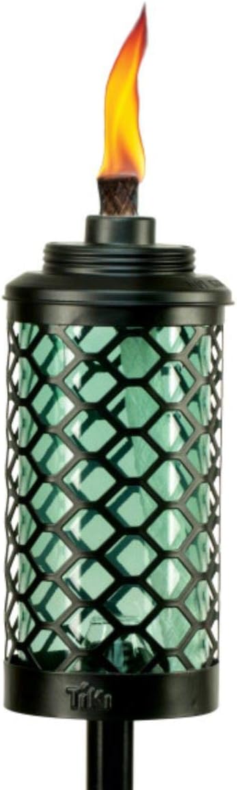 TIKI Brand Glass Honeycomb Torch, 65 Inches, Blue