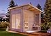 FinnTherm Gartensauna Außensauna Saunahaus Lizzy S 2 Sitzbänke aus Holz Wandstärke 40 mm