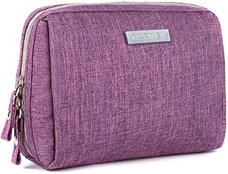 Small Makeup Bag for Purse Travel Makeup Pouch Mini Cosmetic Bag for Women Girls (Small, Purple)