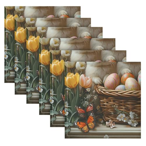 Set de 6 Servilletas de Tela Poliéster 20x20 pulg miniatura 2
