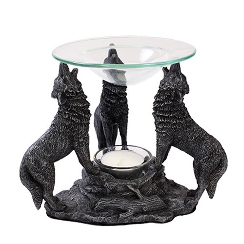ATL Wolves Oil Burner Home Decor Statue Made of Polyresin