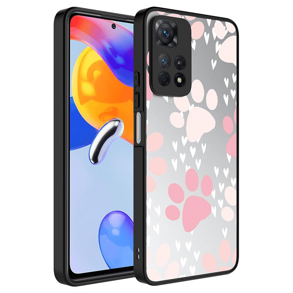 Zore Xiaomi ile uyumlu Redmi Note 11 Pro 5G Kılıf Aynalı Desenli Kamera Korumalı Parlak Zore Mirror Kapak Pati