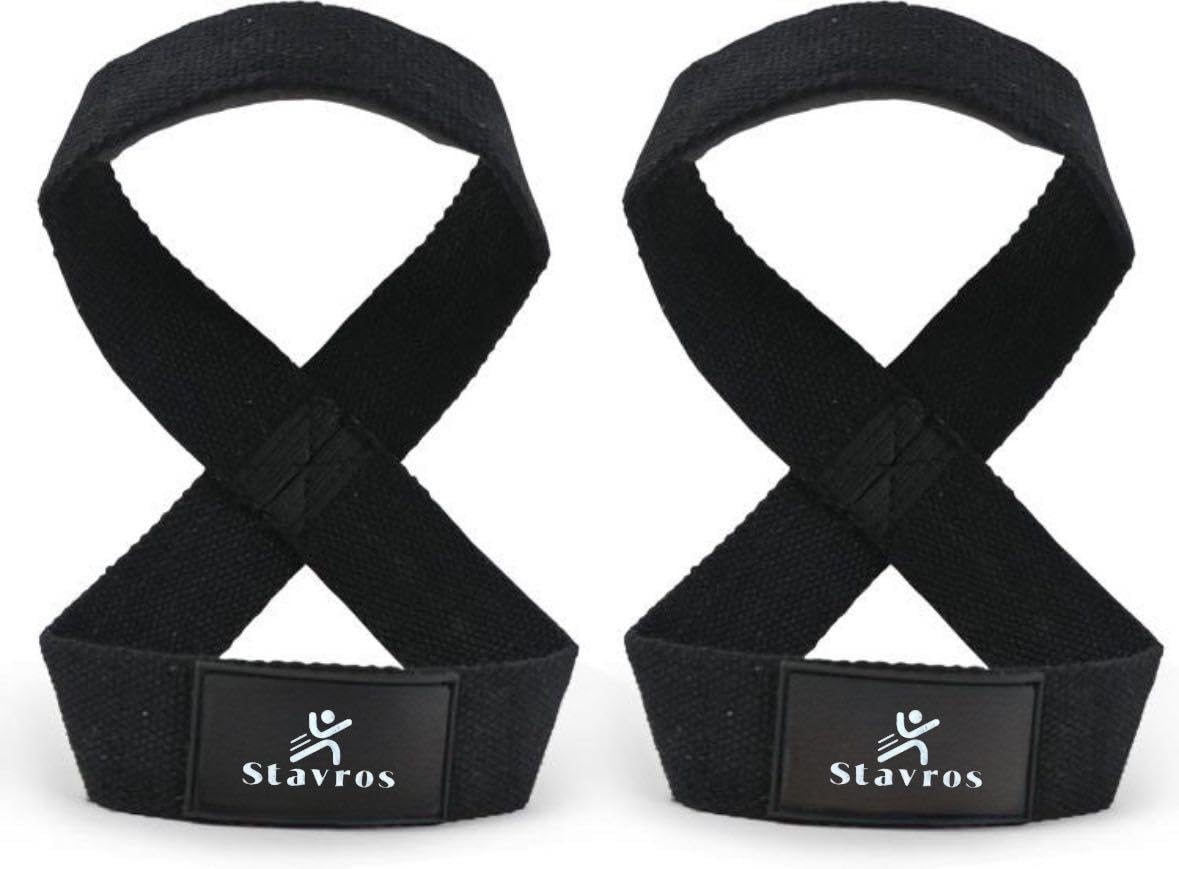 Stavros® Slip Resistant Deadlift Straps Figure 8 Lifting Straps Gym Straps Weightlifting Wrist Support For Men and Women With Soft Paddings and Better Grip-image-43