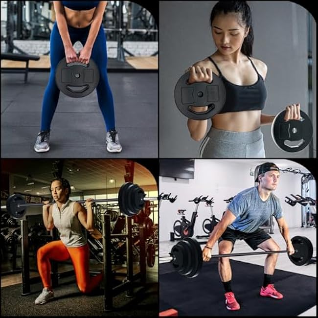 Barbell Weight Set for Lifting, Adjustable Barbell Set for Home Gym, PU Coating