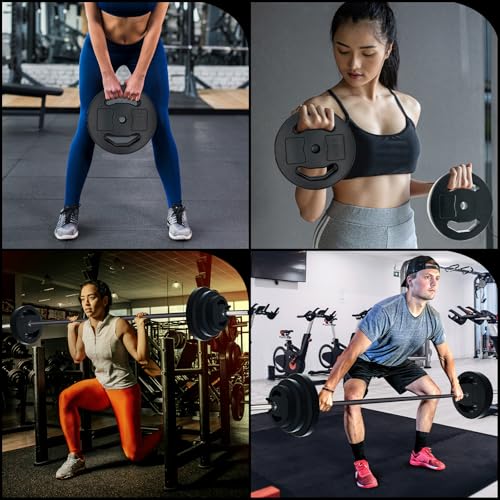Barbell Weight Set for Lifting, Adjustable Barbell Set for Home Gym, PU Coating