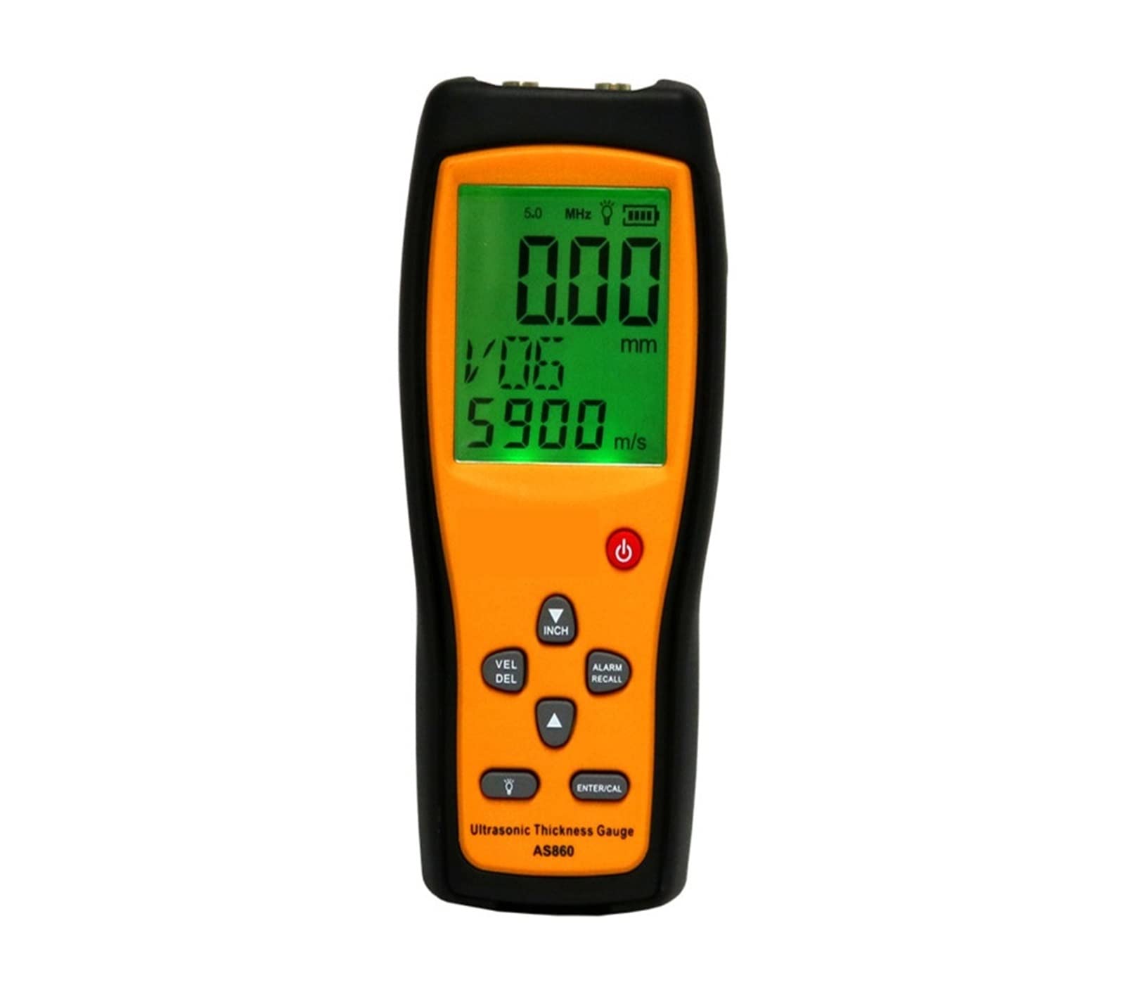 CUDTAPI Portable Digital High Precision Ultrasonic Thickness Gauge Digital Sheet Metal Measuring Range: 1.0 To 300mm (steel) Sound Velocity Meter AS860