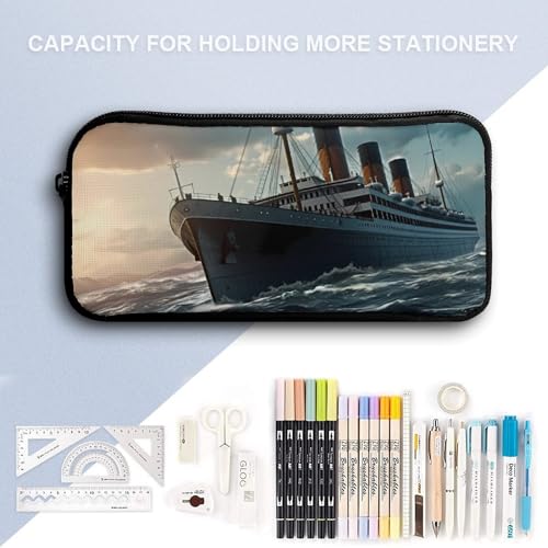 Titanic Sailing Ship 3Pcs Backpack Set 17 Inch Laptop Backpack Travel Daypack with Lunch Box Pencil Case4