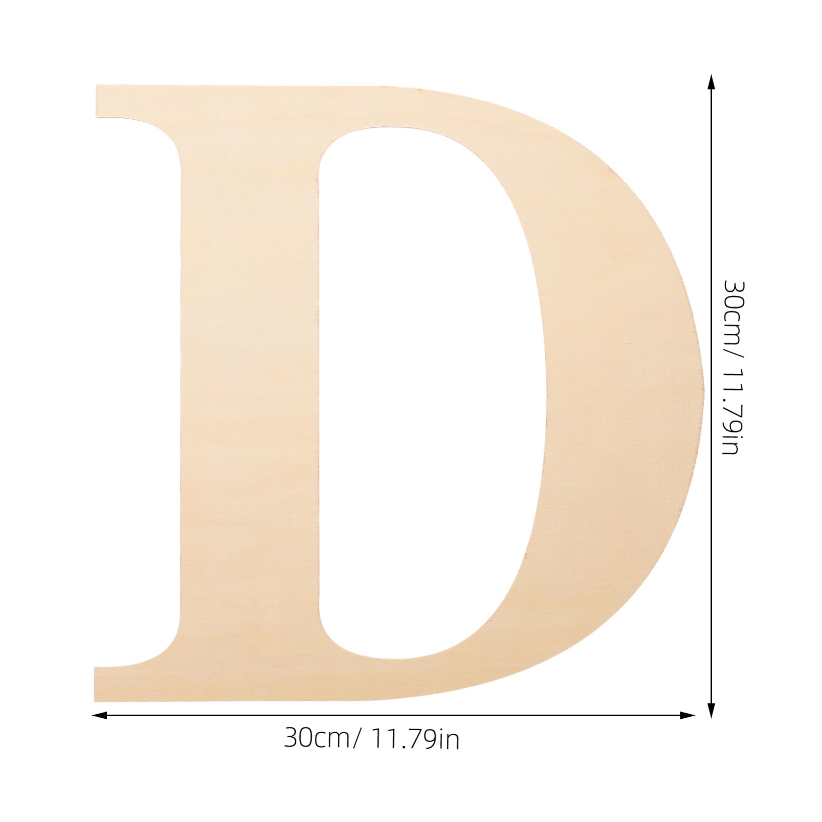 HOMSFOU 12in Thick Large Paintable Letters for Wall Decor DIY Craft Kit Rustic Wooden Alphabet