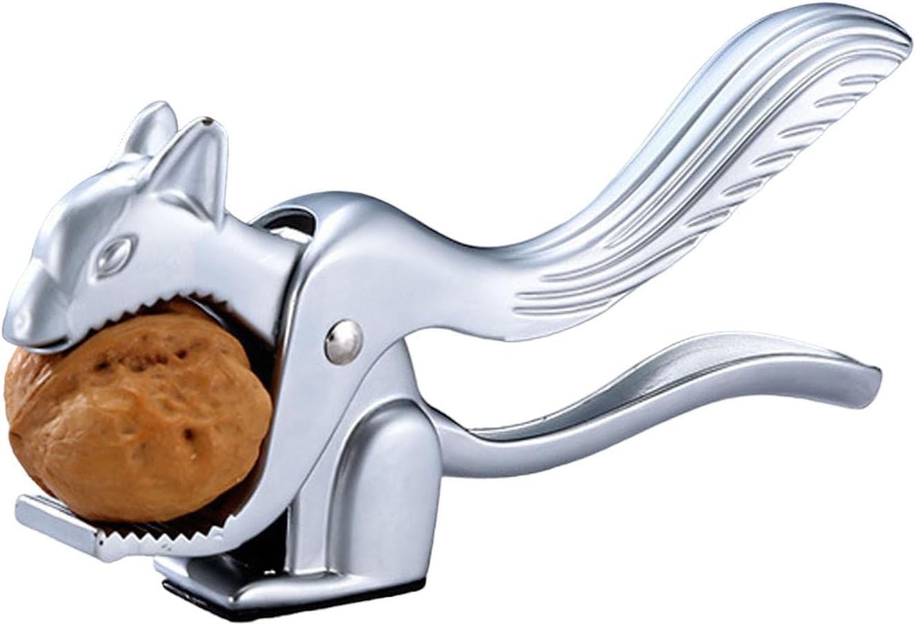 Walnut Cracker Clip, Zinc Alloy Portable Squirrel Shape Walnut Opener Multi Purpose Nutcracker Tool for Chestnuts Pecans
