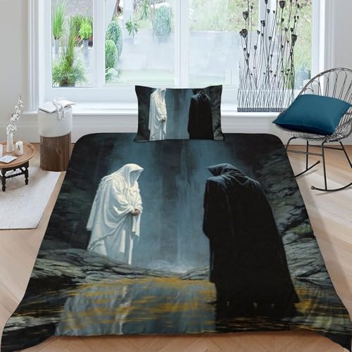 Housse de couette single anti-plis en microfibre 3D pour lit de garçon facile à laver