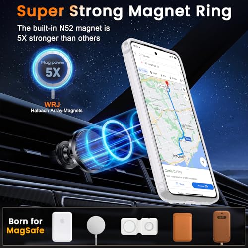Image of WRJ Magnetic Case for Samsung Galaxy S23 6.1-Inch,Clear