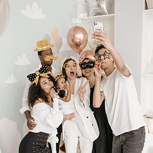 30 Pieces Photo Booth Props,Birthday Photo Booth Props,Hen Party Accessories,Wedding Photo Booth Props,New Years Graduation Party Supplies Party Props,Wedding Decorations for Reception