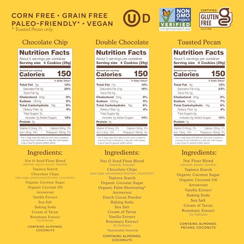 Image of Simple Mills, Cookies Variety Pack, Chocolate Chip, Double Chocolate Chip, Toasted Pecan Variety Pack, 3 Count (Packaging May Vary)