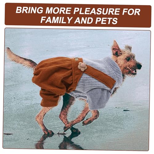 Happyyami Overol Rayado para Perros, Abrigo y Disfraz miniatura 3