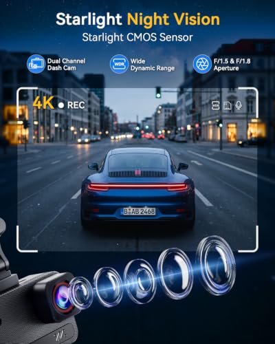 Terunsoul 4K+4K Dash Cam