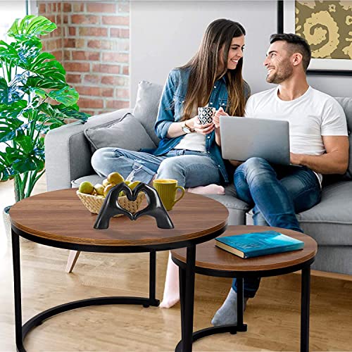 Love Gesture Both Hand Statue Black Aesthetic Decorations, Modern Resin Sculpture Home Accents For Living Room Bedroom Coffee Table, Desktop, Bookshelf #TOP4