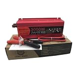 XZXXZSZ Inverter a Onda sinusoidale Pura DC 12v / 24v 1000W 1600W 2000W 3000W Convertitore Portatile Power Bank Solare(3000W,24V)