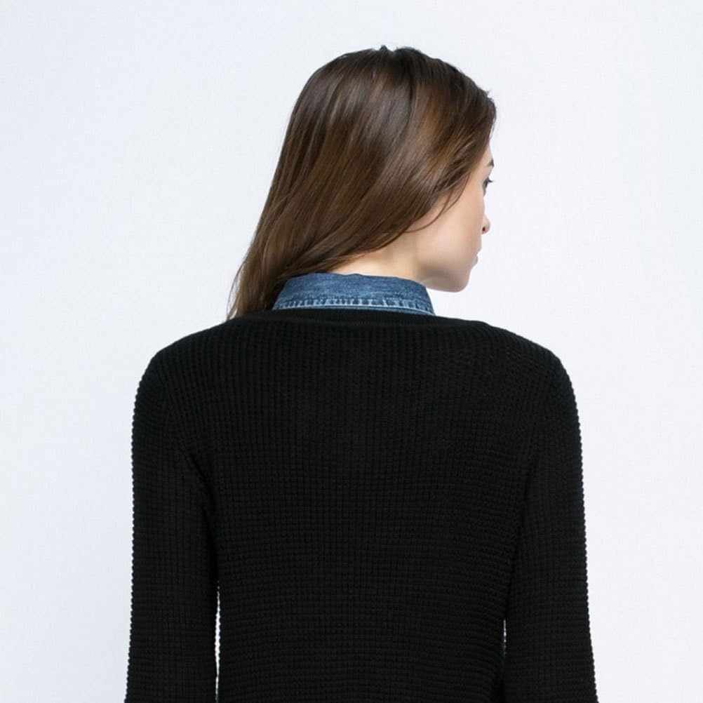 Angoily Detachable Dickey Collar Blouse for Women, Fake Half Shirts Faux False Collar for Girls Favors, Blue Shirt Collar-Stays, Denim Neck Tops Detachable Accessory for Sweater Decoration