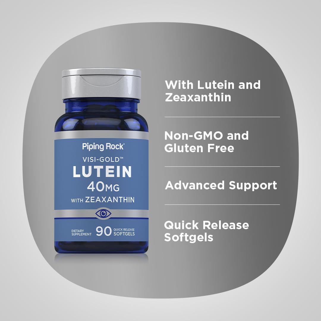 Piping Rock Lutein and Zeaxanthin 40mg | 90 Softgels — Amazon image 4