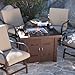 AZ Patio 38'' Propane Fire Pit Table with Fire Glass Included, 40000 BTU, CSA certification, Antique Bronze Finish