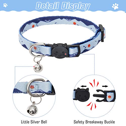 SCENEREAL Natural Scenery Series Breakaway Cat Collar with Bells, 2 Pack Soft Adjustable Kitten Collars for Cats Puppies… - Image 5