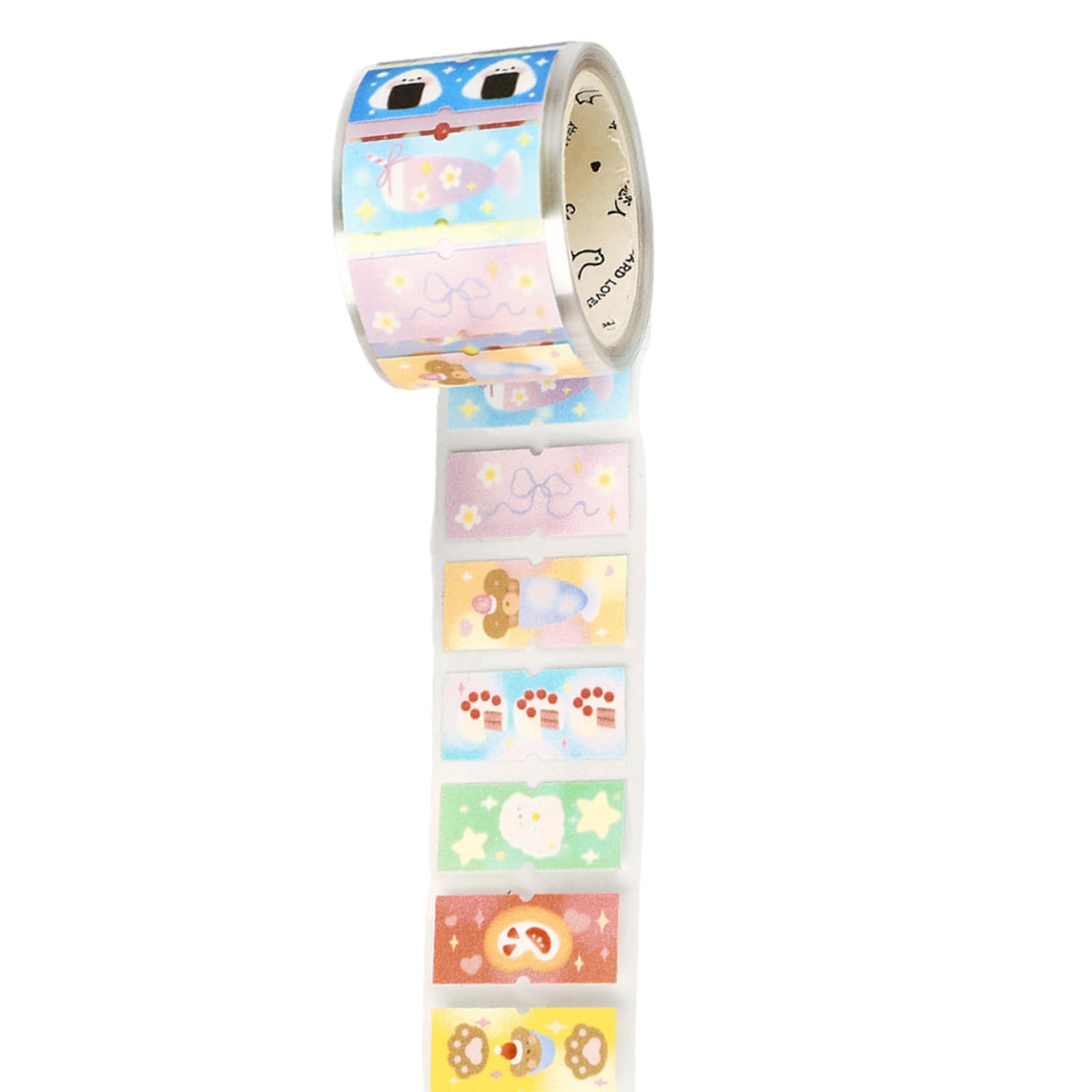 RBRMHM Glittered Die Cut Paper Tape Scrapbooking Decorative Tape Pre-Cut Cartoon for Journal Notebook Photo Album Phone
