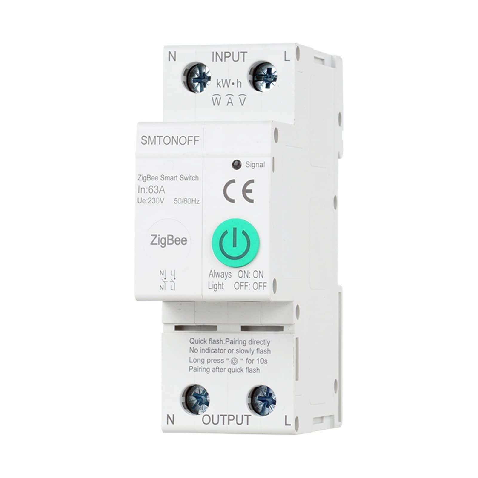 Medidor De Consumo Electrico, Tuya Smart ZigBee Energy Meter IoT Switch Over Bajo Voltaje Protección contra sobrecarga Medidor prepago, Fácil de Instalar