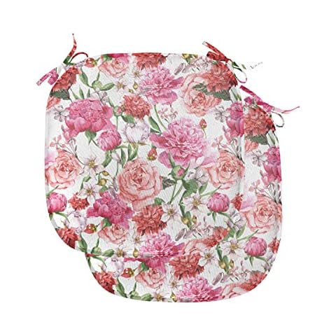 Ambesonne Shabby Flora Chair Cushions Cover