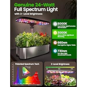 LetPot LPH SE Hydroponics Growing System 12 Pods Smart Herb Garden Kit Indoor Indoor Garden APP WiFi Controlled with 24W Growing LED 55L Water Tank Pump System Automatic Timer
