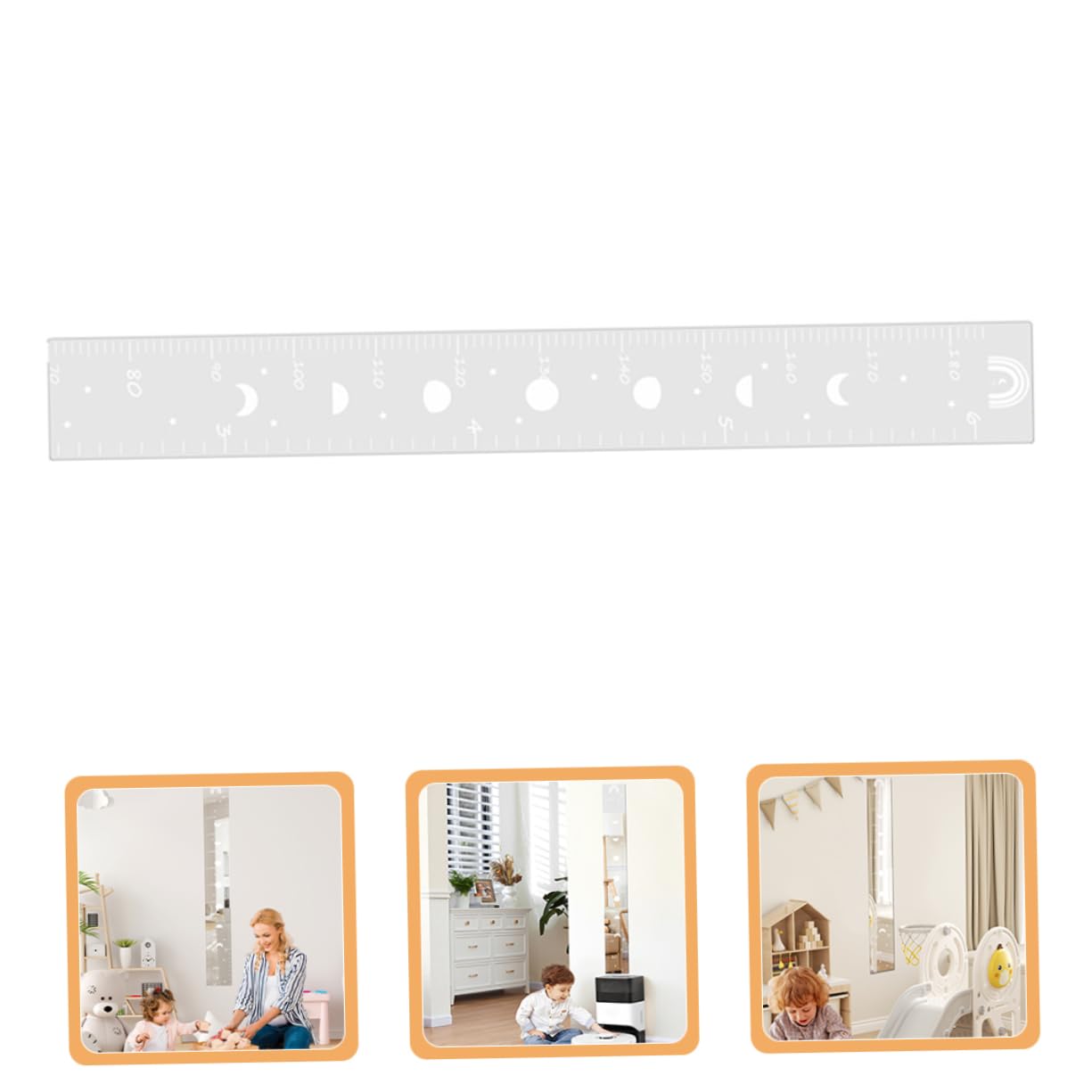 HOODANCOS Self Adhesive Height Measurement Wall Decal Decorative Growth Chart Sticker for Home Tear Resistant Design Easy to Apply Smooth Surfaces for Boys and Rooms