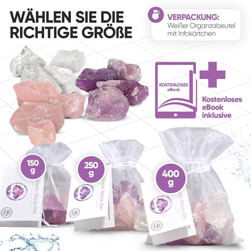 Puraja Edelsteinwasser Basis-Set für Wasserbelebung