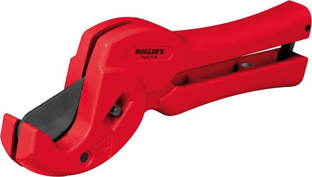 Roller 291240 A Rohrschneider/Rohrschere Picco P 26 | Einhand-Bedienung, rechtwinkliger, gratfreier Schnitt Rohrauflaufe und beidseitig geführte Klinge | für Kunststoff-und Verbundrohre bis Ø 26mm