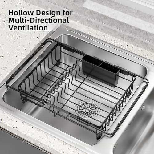 Égouttoir à vaisselle extensible pour optimiser le séchage des assiettes