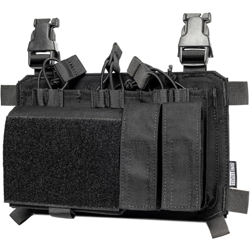 OneTigris Triple Mag Pouch with Utility Pouch Tactical Placard for M4 Magazines & Pistol Magazines