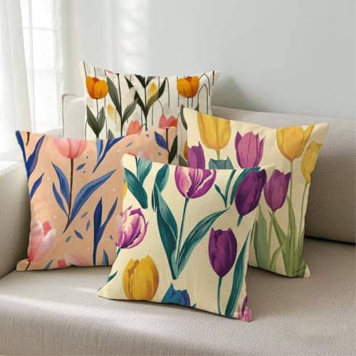 Housse de coussin 45x45cm imperméable avec fermeture éclair invisible - 4