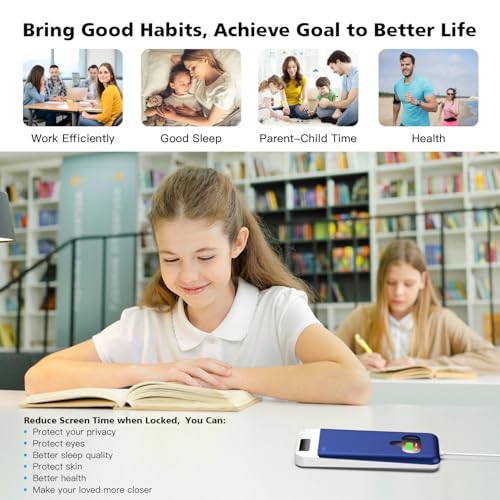 Image of ySky Cell Phone Lock Box with Timer,Portable Timed Phone Lock Box for iPhone and Android Phones, Self-Control Timer Phone Locker Jail to Help Kids,Students Focus Back