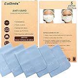 5X Paño antivaho para Gafas, CuOmix Gamuza Premium Microfibra, Toallitas empañado 5-8 Horas de Efecto y 200 Usos - Sin Líquidos Adicionales - Libre de P.F.O.A. - 15x 17cm, Paquete de 5
