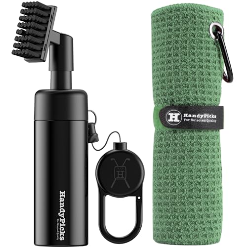 Nettoyeur de club de golf Handy Picks fini les brosses perdues grâce au clip magnétique rétractable