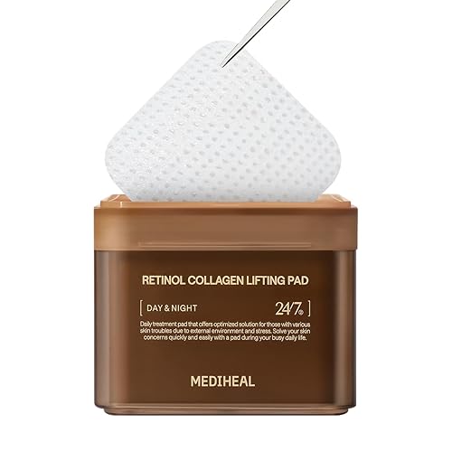 MEDIHEAL Retinol Collagen Lifting Pad - Vegan Face Hypoallergenic Pads with Retinol, Collagen - Lifting Pads for Enhancing Skin Texture Firmness 100 Pads - Retinol Collagen