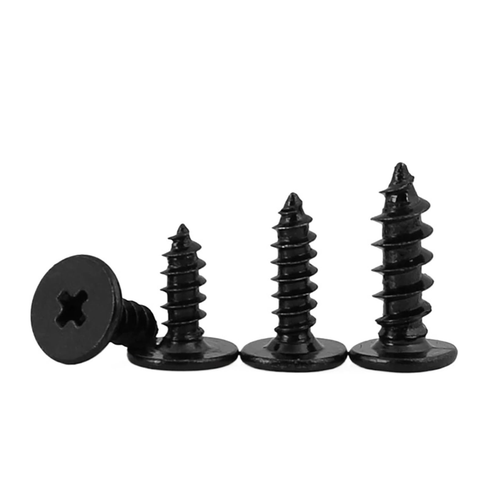 Tornillos Tornillos autorroscantes Tornillo de Ace Tornillo for Madera autorroscante de Cabeza Plana ultradelgada con Negra M3,5(M3.5-20pcs*16mm)