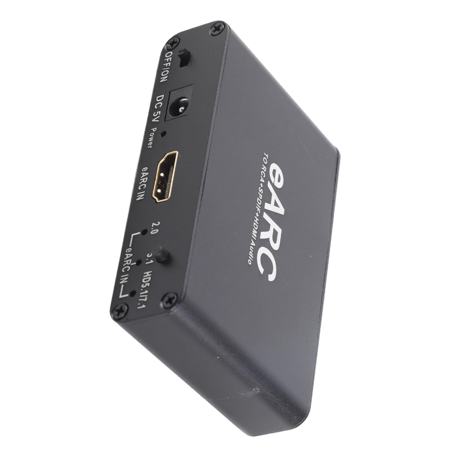 Estrattore, Estrattore ARC in Lega di Alluminio, Adattatore EARC con Uscita Ottica HiFi da 3,5 Mm a 24 Bit 192 KHz, Controllo Volume per Amplificatore Altoparlante HDTV