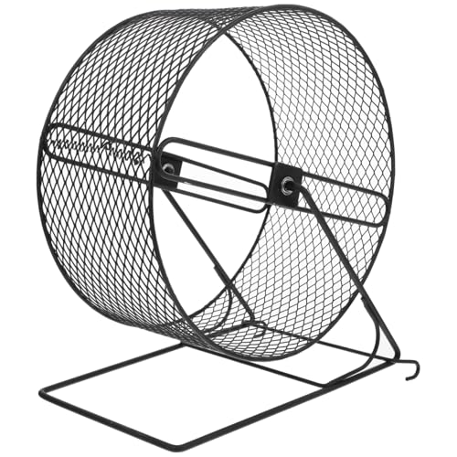 FRCOLOR ハムスターの回し車 モモンガ回し車 ハリネズミ 車 ハムスターホイール 8インチ 10インチ メタル ウォーカー 木製の馬車 フィットネス ジョギング 鉄