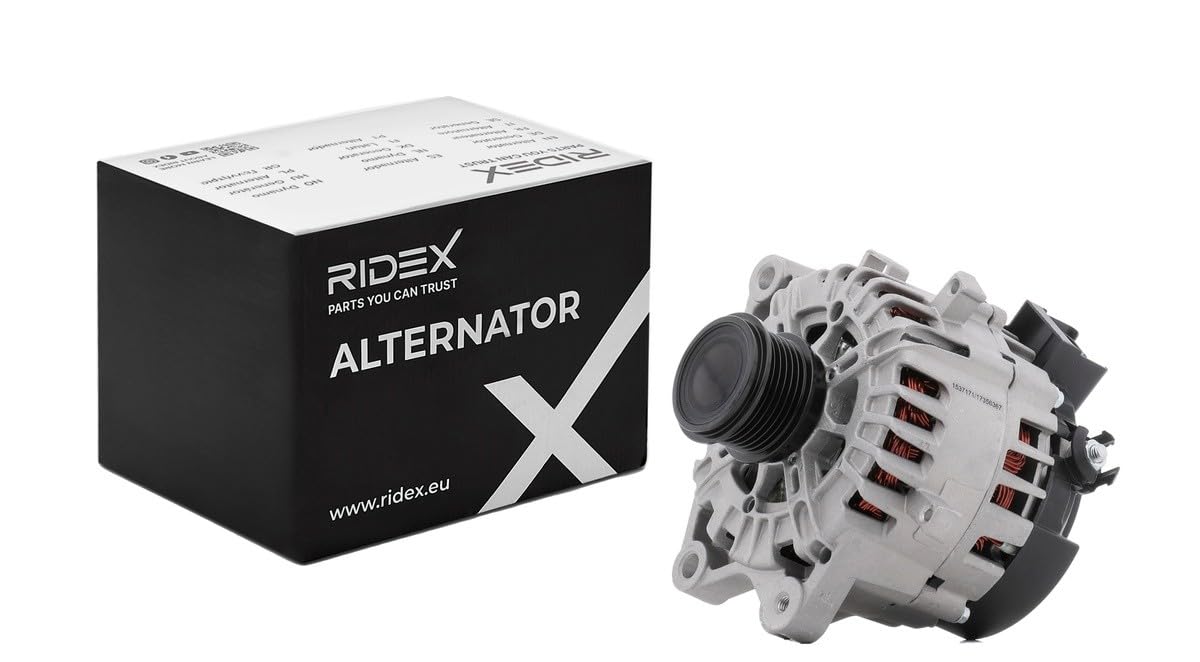 RIDEX 4G1391 Lichtmaschine 165A Generator LiMa 12V Alternator mit Freilaufriemenscheibe Kompatibel mit FORD Transit Custom V362 Kastenwagen FY, FZ 2011354 GK2T10300AD 231005Z000