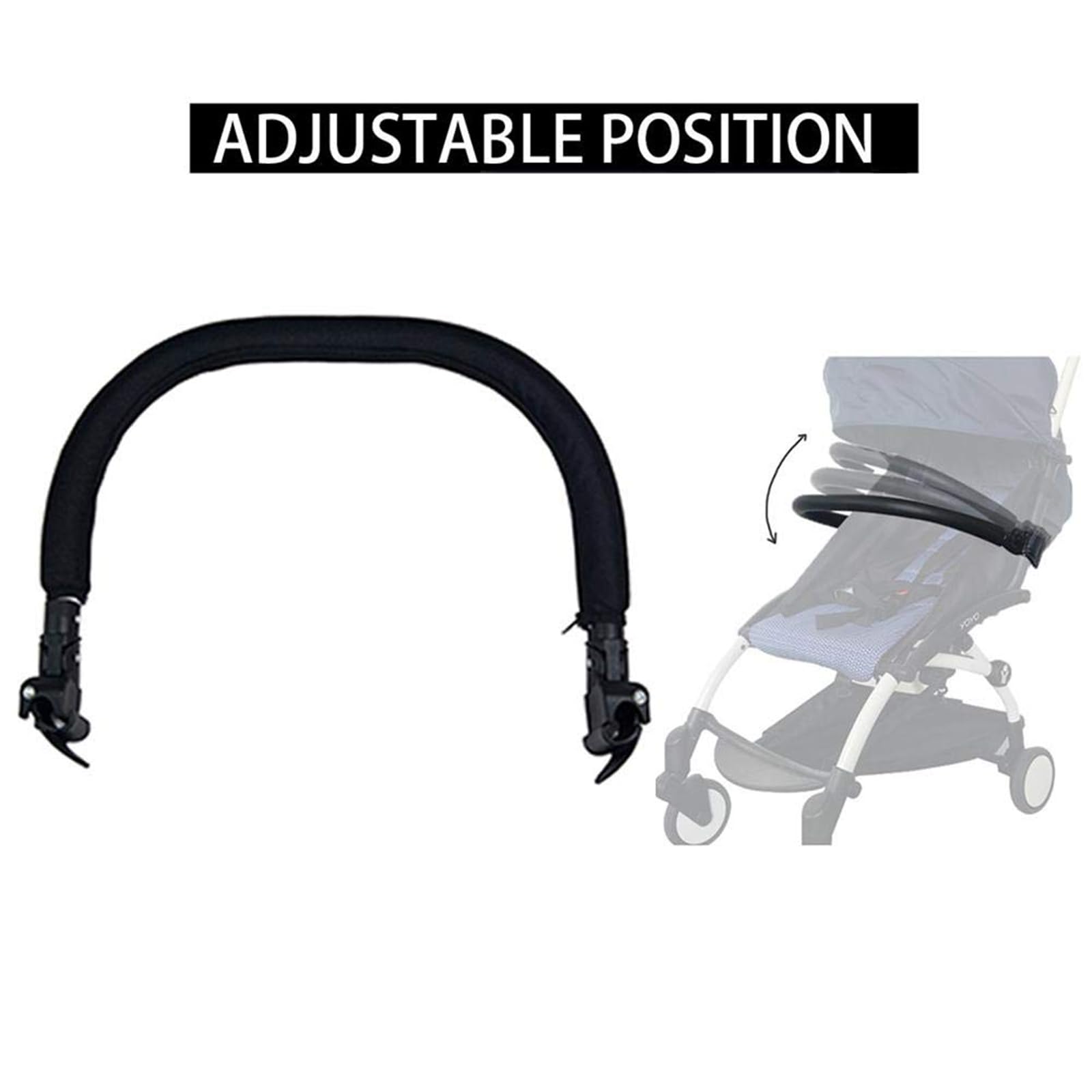 Sicherheitsbügel Für Kinderwagen,Zubehör Für BBZ Yoyo Armlehne Aus Schwarzem PU-Leder,Schwarz