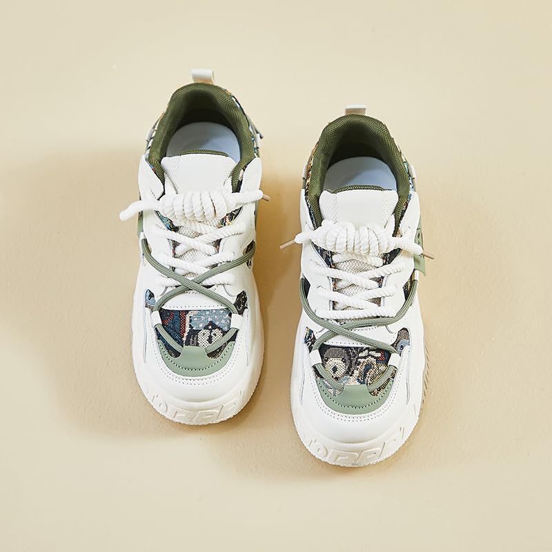 Women's Fashion Sneakers Shoes Comfort Casual Skate Walking Shoe Lace-Up Fashion Sneakers Thick - Soled Casual Shoes4