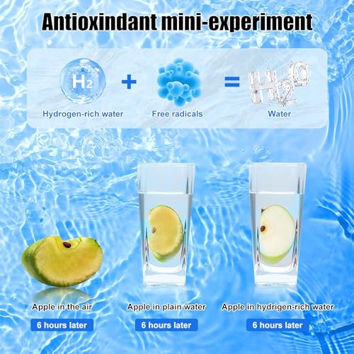 uiexitra Hydrogen Water Bottle, Hydrogen Rich Water Generator, Rechargeable Portable Glass Hydrogen Water Ionizer Machine with SPE and PEM Technology, for Daily Office Home Travel and Fitness Drinking - Image 3