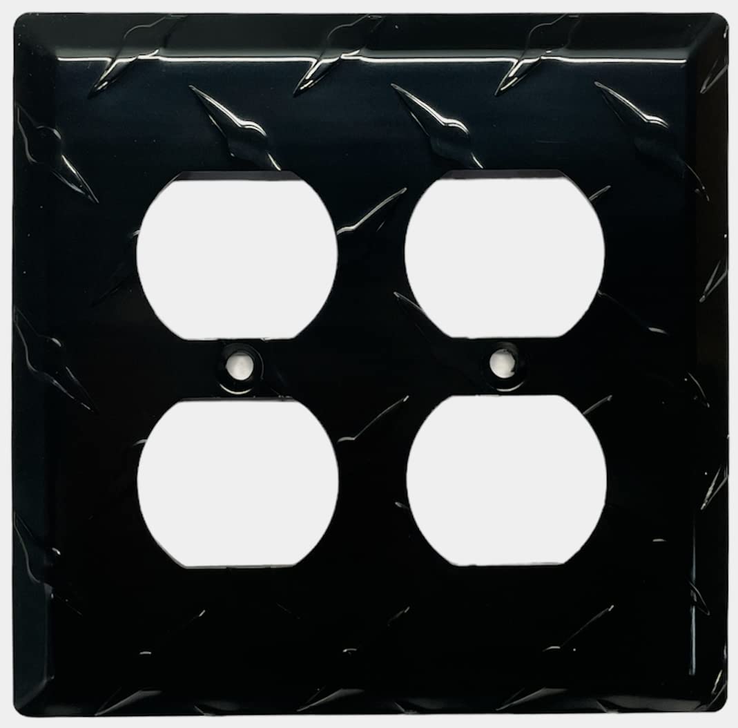 Plaque diamant noire ultra résistante Colester pour prise de courant GFI
